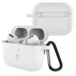 Carcasa Bizon Silicone Case compatibila cu Apple AirPods Pro 3, Alb 3 - lerato.ro