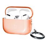 Carcasa Bizon Clear Case compatibila cu Apple AirPods Pro 3, Portocaliu 3 - lerato.ro