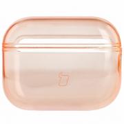 Carcasa Bizon Clear Case compatibila cu Apple AirPods Pro 3, Portocaliu