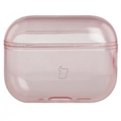 Carcasa Bizon Clear Case compatibila cu Apple AirPods Pro 3, Roz