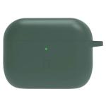 Carcasa Bizon Clear Case compatibila cu Apple AirPods Pro 3, Dark Green 2 - lerato.ro