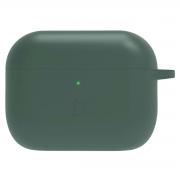 Carcasa Bizon Clear Case compatibila cu Apple AirPods Pro 3, Dark Green