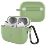 Carcasa Bizon Clear Case compatibila cu Apple AirPods Pro 3, Light Green 3 - lerato.ro