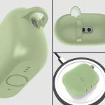 Carcasa Bizon Clear Case compatibila cu Apple AirPods Pro 3, Light Green 4 - lerato.ro