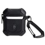 Carcasa Bizon Armor Case compatibila cu Apple AirPods 1/2, Negru 2 - lerato.ro
