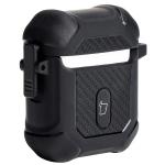 Carcasa Bizon Armor Case compatibila cu Apple AirPods 1/2, Negru 5 - lerato.ro