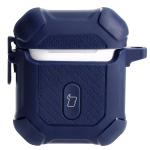 Carcasa Bizon Armor Case compatibila cu Apple AirPods 1/2, Navy Blue 3 - lerato.ro