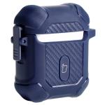 Carcasa Bizon Armor Case compatibila cu Apple AirPods 1/2, Navy Blue 5 - lerato.ro
