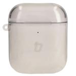 Carcasa Bizon Clear Case compatibila cu Apple AirPods 1/2, Negru 3 - lerato.ro