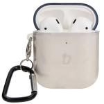 Carcasa Bizon Clear Case compatibila cu Apple AirPods 1/2, Negru 4 - lerato.ro