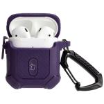 Carcasa Bizon Armor Case compatibila cu Apple AirPods 1/2, Dark Purple 4 - lerato.ro