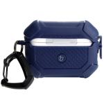 Carcasa Bizon Armor Case compatibila cu Apple AirPods Pro 2, Navy Blue 2 - lerato.ro