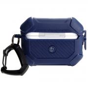 Carcasa Bizon Armor Case compatibila cu Apple AirPods Pro 2, Navy Blue