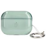 Carcasa Bizon Clear Case compatibila cu Apple AirPods Pro 2, Verde 3 - lerato.ro