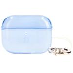 Carcasa Bizon Clear Case compatibila cu Apple AirPods Pro 2, Albastru 3 - lerato.ro