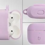 Carcasa Bizon Silicone Case compatibila cu Apple AirPods 3, Violet 4 - lerato.ro
