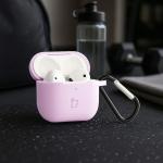 Carcasa Bizon Silicone Case compatibila cu Apple AirPods 3, Violet 5 - lerato.ro