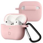 Carcasa Bizon Silicone Case compatibila cu Apple AirPods 3, Roz 4 - lerato.ro
