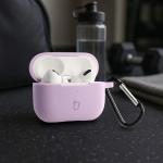 Carcasa Bizon Silicone Case compatibila cu Apple AirPods Pro 2, Violet 5 - lerato.ro