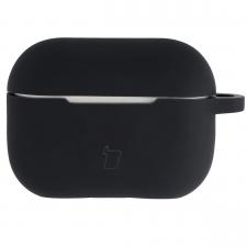 Airpods, Carcasa Bizon Silicone Case compatibila cu Apple AirPods Pro 2, Negru, lerato.ro