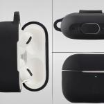 Carcasa Bizon Silicone Case compatibila cu Apple AirPods Pro 2, Negru 4 - lerato.ro