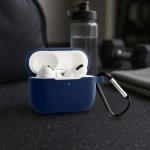 Carcasa Bizon Silicone Case compatibila cu Apple AirPods Pro 2, Albastru 5 - lerato.ro