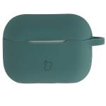 Carcasa Bizon Silicone Case compatibila cu Apple AirPods Pro 2, Dark Green 2 - lerato.ro