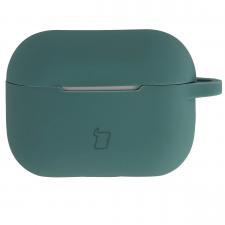 Airpods, Carcasa Bizon Silicone Case compatibila cu Apple AirPods Pro 2, Dark Green, lerato.ro
