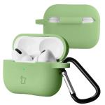 Carcasa Bizon Silicone Case compatibila cu Apple AirPods Pro 2, Light Green 3 - lerato.ro