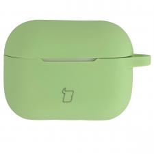 Airpods, Carcasa Bizon Silicone Case compatibila cu Apple AirPods Pro 2, Light Green, lerato.ro