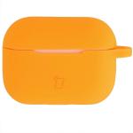 Carcasa Bizon Silicone Case compatibila cu Apple AirPods Pro 2, Portocaliu 2 - lerato.ro