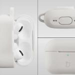 Carcasa Bizon Silicone Case compatibila cu Apple AirPods Pro 2, Alb 4 - lerato.ro