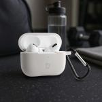 Carcasa Bizon Silicone Case compatibila cu Apple AirPods Pro 2, Alb 5 - lerato.ro