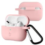 Carcasa Bizon Silicone Case compatibila cu Apple AirPods Pro 2, Roz 3 - lerato.ro