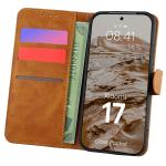 Husa flip cover Bizon Pocket compatibila cu Xiaomi 17, Maro 3 - lerato.ro