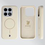 Carcasa Bizon Soft cu MagSafe compatibila cu Xiaomi 17, Bej 6 - lerato.ro