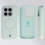 Carcasa Bizon Soft cu MagSafe compatibila cu Xiaomi 17, Verde 6 - lerato.ro
