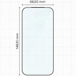 Set 2 folii sticla securizata Bizon Glass Edge  Duo compatibile cu Xiaomi 17, Negru 3 - lerato.ro