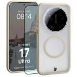 Kit protectie 2 in 1 BizonMobile, Carcasa Bizon MatteO si Folie sticla securizata Bizon Glass Edge, compatibil cu Xiaomi 17 Ultra, Bej 2 - lerato.ro