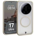 Kit protectie 2 in 1 BizonMobile, Carcasa Bizon MatteO si Folie sticla securizata Bizon Glass Edge, compatibil cu Xiaomi 17 Ultra, Bej 4 - lerato.ro