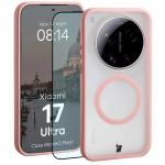Kit protectie 2 in 1 BizonMobile, Carcasa Bizon MatteO si Folie sticla securizata Bizon Glass Edge, compatibil cu Xiaomi 17 Ultra, Roz 2 - lerato.ro