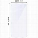 Set 2 folii sticla securizata Bizon Glass Mule compatibile cu iPhone 16 Pro, Transparent 3 - lerato.ro