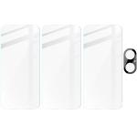 Set protectie 4in1 Bizon Clear 2 Pack, 3 folii sticla ecran + 1 folie sticla camera foto, compatibil cu iPhone 16, Transparent 6 - lerato.ro