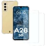 Kit protectie 2 in 1 BizonMobile Clear Pack, Carcasa Bizon Salpa si Folie sticla securizata Bizon Glass Clear 2, compatibil cu Samsung Galaxy A26 5G, Transparent 2 - lerato.ro