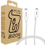 Cablu pentru incarcare si transfer de date Bizon C354, 2x USB-C, 60W, 3A, 1m, Alb 2 - lerato.ro