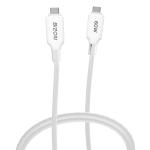 Cablu pentru incarcare si transfer de date Bizon C354, 2x USB-C, 60W, 3A, 1m, Alb 3 - lerato.ro