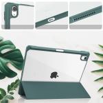 Husa Bizon Tab Clear Matt compatibila cu iPad Air 4 2020 / 5 2022 / 6 2024 / iPad Pro 11 2018, Dark Green 4 - lerato.ro