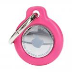 Carcasa de protectie Bizon Locator Keychain compatibila cu Apple AirTag, Roz 2 - lerato.ro