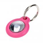 Carcasa de protectie Bizon Locator Keychain compatibila cu Apple AirTag, Roz 4 - lerato.ro