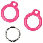 Carcasa de protectie Bizon Locator Keychain compatibila cu Apple AirTag, Roz 6 - lerato.ro